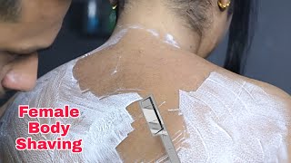 Female Body Shaving Body Unwanted Hair Remove With Straight Razor Asmr Shaving Moral Of Asmr