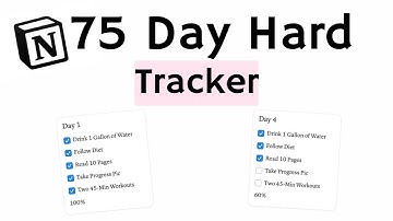 75 Day Hard Tracker in Notion 🎀
