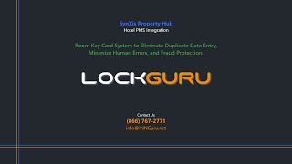 LockGuru ~ SynXis Property Hub Hotel PMS Room Key Automation
