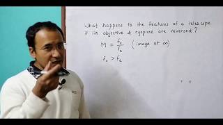 What happens when objective and eyepiece is reversed in a telescope?