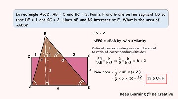 Find area of Triangle AEB #NMTC #geometryproblems #class10 #similarity #ioqm #mathematicalolympiad