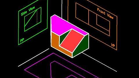 Isometric to orthographic conversions | Problem #2 - Short | Engineering Graphics with AutoCAD