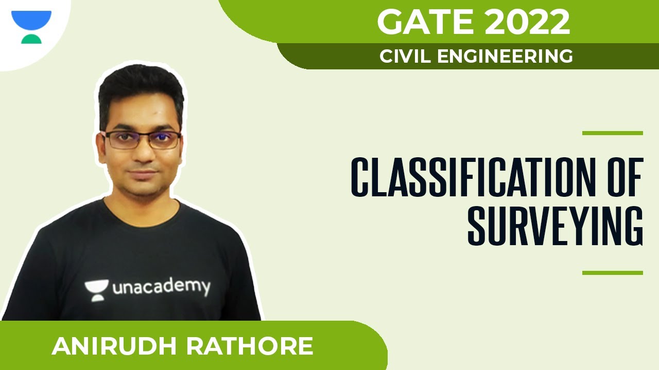 L2: Classification of Surveying | GATE 2022 | Civil | Anirudh Singh Rathore