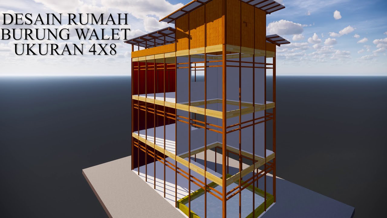 Desain Rumah Burung Walet Ukuran 4x8m