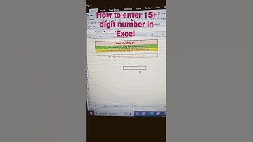 How to write large number (15+ numbers) in Excel 🔥😳#youtubeshorts #ytshorts #ytshortsvideo