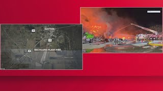 Dayton-area residents asked to shelter in place as large industrial fire burns