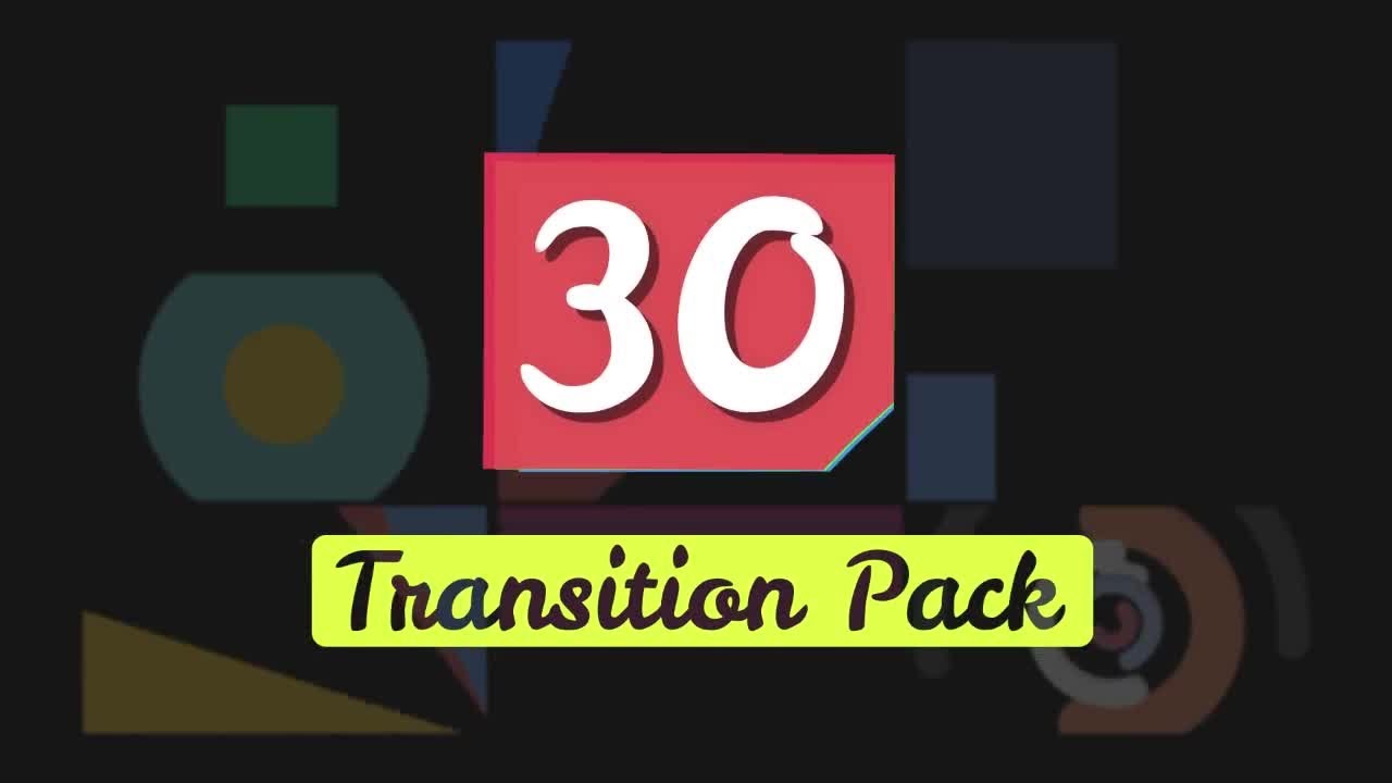 30 shapes transition presets pack after effects templates youtube