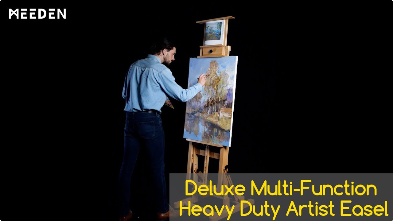 Deluxe Movable H-frame Studio Easel,multi-function Artist Easel, Heavy Duty  Art Easel 