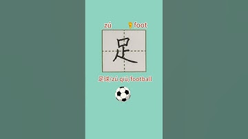 82 【足zú】Chinese character strokes for beginner/read and write foot in Chinese