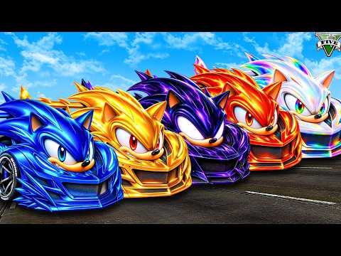 Which SONIC CAR is the FASTEST in GTA 5?? (Sonic movie mod)