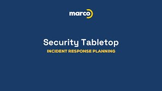 Security Tabletop - Incident Response Planning