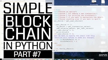 Creating Blockchain with Python #7 - Verifying Chain
