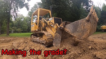 We put the John Deere 455G in the dirt! Cutting finish grade and moving dirt with 4n1 bucket