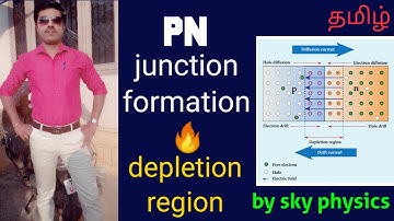 PN junction formation||depletion region||potential barrier||STD 12 Physics||sky physics||Tamil