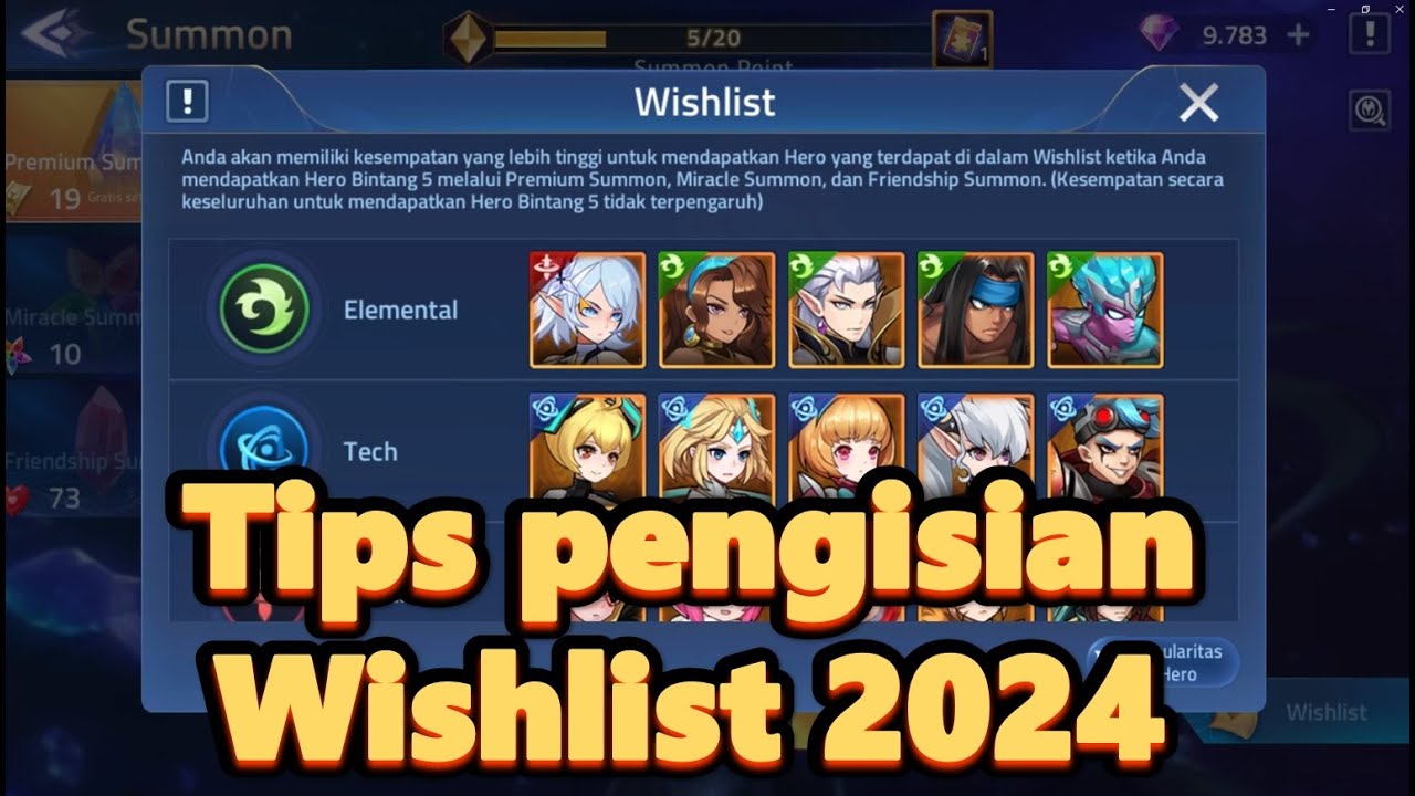 Tips pengisian wishlist untuk pemula 2024 -- Mobile Legends Adventure ...