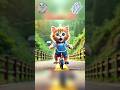 Cute kitten Riding a Bicycle🐱🐾 #cat #aicat #shorts #funny #catlovers #catcartoon #viralvideo