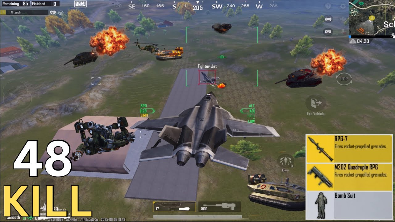 I destroyed tanks, helicopters, jets everything with Fighter Jet + M202 in Payload 💥 | PUBG Mobile |