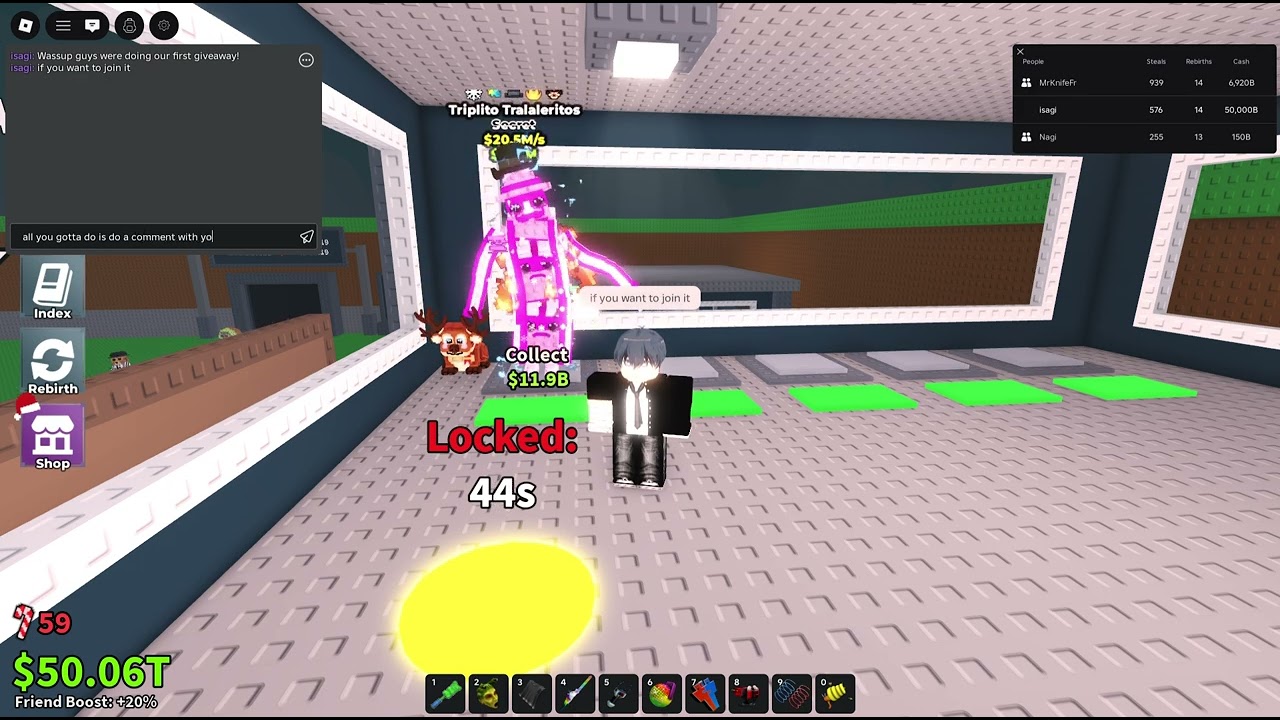 steal a brainrot giveaway!