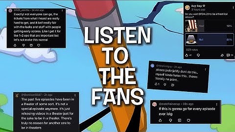 LISTEN TO THE FANS - STOP/SLOW BFDI THEATRICAL RELEASES