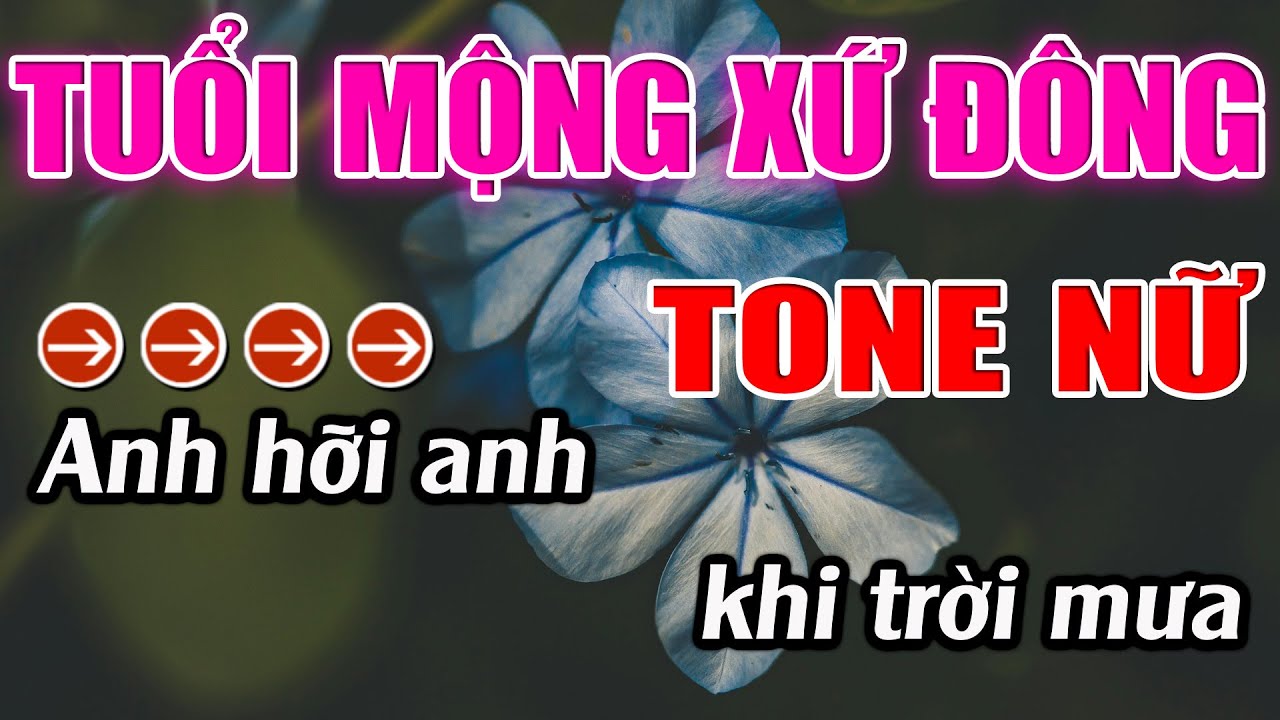 Tuổi Mộng Xứ Đông Karaoke Tone Nữ Karaoke Lâm Beat - Beat Mới
