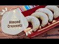 Almond crescent cookies  the frugal chef