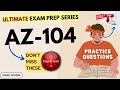 AZ-104 Exam Tutorial🔥IMPORTANT TOPICS🔥| Microsoft Certified Azure Administrator Associate | Free PDF
