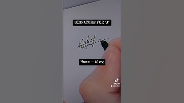 Signature for A | Alex | SbtellME Calligraphy and Handwriting #shorts