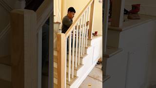 How to Install Stair Railings Without Visible Hardware! ⚒️😯 #crazy #youtube #diy #amazing #foryou