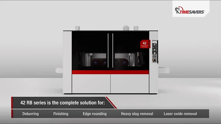 Timesavers 42 Series WRBW ANIMATION: Deburring, Finishing, Edge Rounding and Laser Oxide Removal