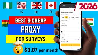 BEST &amp; CHEAP PROXY FOR SURVEYS ON YOUR PHONE (VERY RELIABLE)