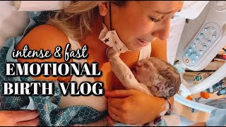 RAW + REAL EMOTIONAL UNMEDICATED NATURAL BIRTH VLOG | FAST LABOR AND DELIVERY OF OUR SON THIRD BABY