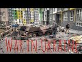 Разрушенные дома и танки на дорогах | Последствия боевых действий в Украине | Киевская область