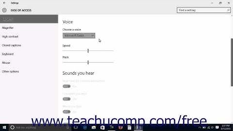 Windows 10 Tutorial Narrator Settings Microsoft Training