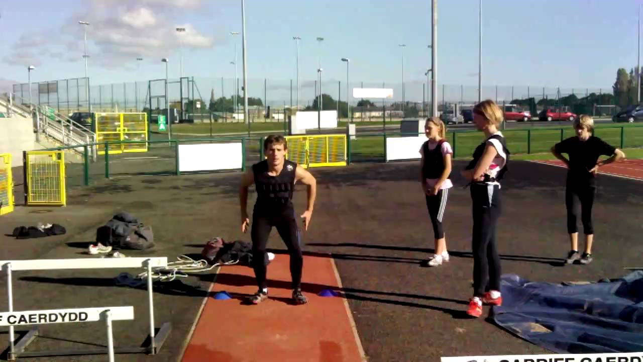 'Jump Squats' with Weighted Vest PLUS Sprint to 15mts.. YouTube