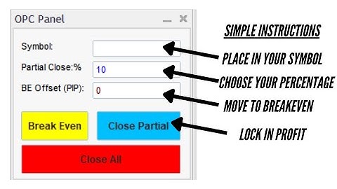 HOW TO PARTIALLY CLOSE YOUR POSITIONS ON MT5 - PARTIAL CLOSE PANEL