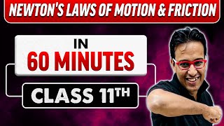 Revise NEWTON's LAWS OF MOTION  & FRICTION in 60 Minutes| Class 11th | JEE Main & Advanced