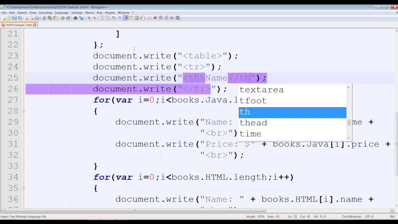 JavaScript - Nesting JSON Data - Example 2 - YouTube