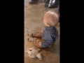 Baby confused after balloon pops