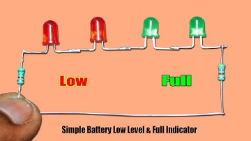 Simple 6v Battery Low Level & Battery Full Indicator Circuit | Low Components