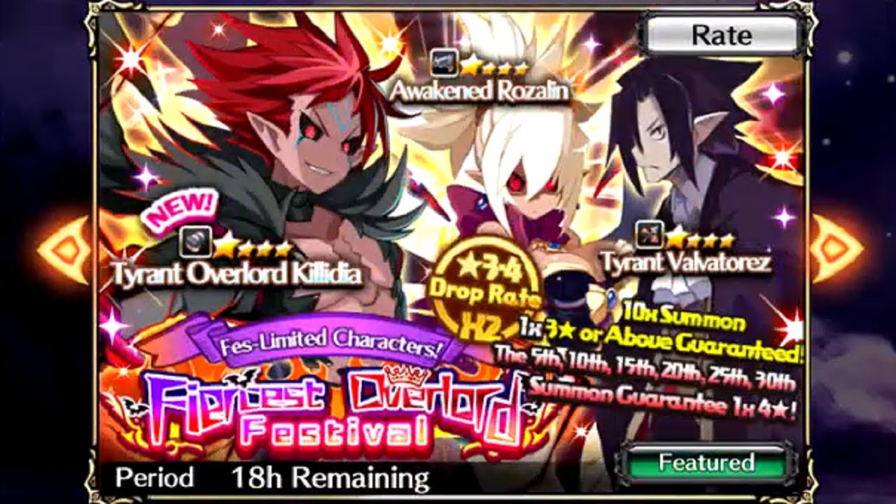 Disgaea RPG - Tyrant Overlord Killidia Fest Summon - 50 Rolls