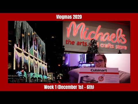 Week 1 Vlogmas 2020 | Christmas Decor Shopping, Seeing Holiday Sights, and Unboxing a Waffle Maker!