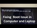 Reboot and Select Proper Boot Device issue fixed