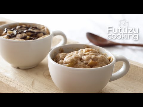 1 Minute Microwave Perfect Eggless Apple Mug Cake recipe｜Apple mug cake recipe easy｜ASMR cooking