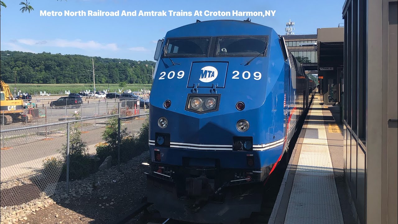 Metro North Railroad And Amtrak Trains Action Along The Hudson Line At ...