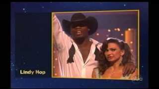 Jacoby Jones and Karina Smirnoff backstage and results for DWTS Season 16 Week 8