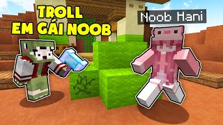 MINECRAFT BEDWARS, KHANGG TROLL NOOB HANI BẰNG KIẾM KATANA SIÊU VIP *TROLL EM GÁI NOOB MINECRAFT