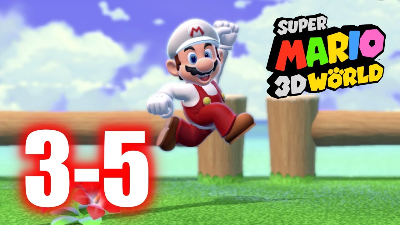 Super Mario 3D World - 3-5 Pipeline Lagoon - All Stars & Stamp 100% Gameplay Walkthrough