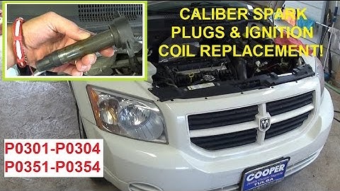 Dodge Caliber Ignition Coil Spark Plug Replacement P0301 P0302 P0303 P0304 P0305 P0351 P0352 P0353