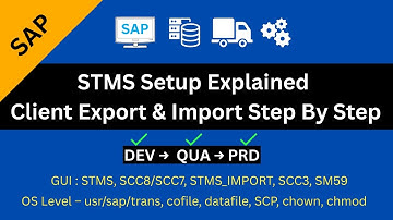 SAP TMS Configuration & Client Export & Import |Step-by-Step DEV,QAS,PRD| STMS Full Landscape Demo