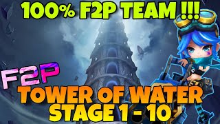 F2P TOWER OF WATER STAGE 1 - 10 !!! CHALLENGE OF ASCENSION / COA TOW 1 - 10 SUMMONERS WAR